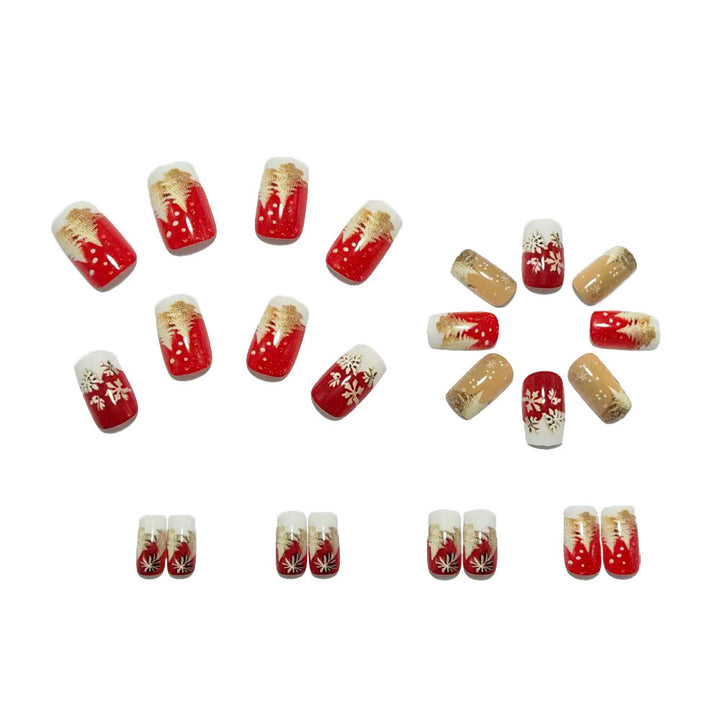 Christmas art nails with festive winter design Kalsten