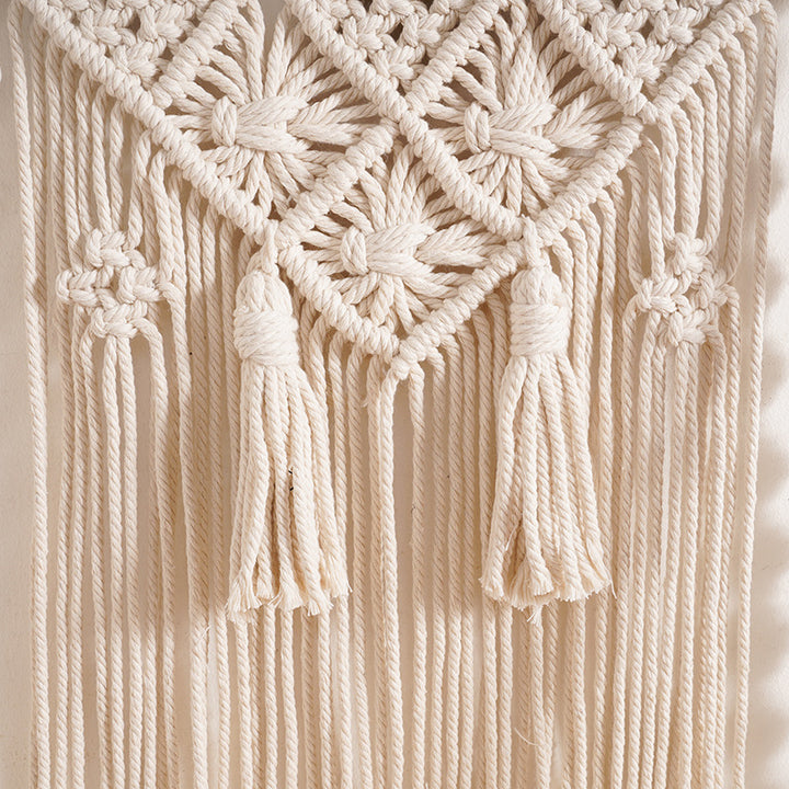 Macrame Wall Hanging Shelf with Decorative Accents Kalsten
