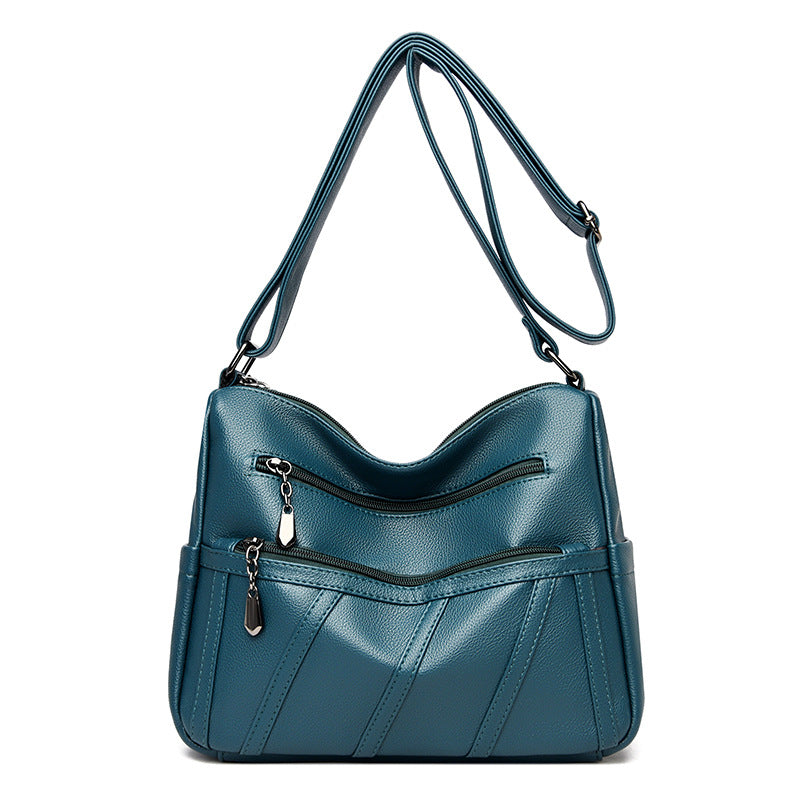 Elegant Zip-Detail Shoulder Bag Kalsten