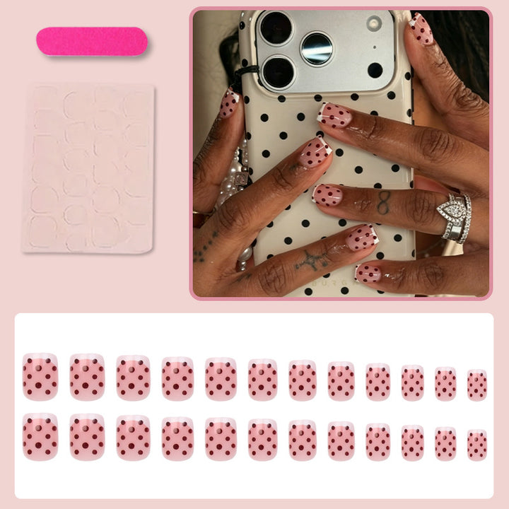 Acrylic nail set with stylish dot pattern Kalsten