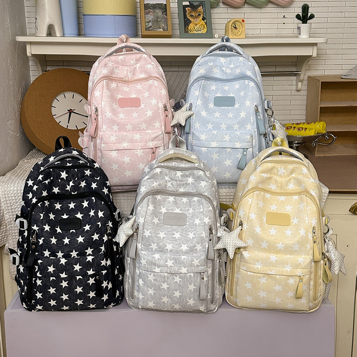 Trendy Star-Print School Backpack Kalsten