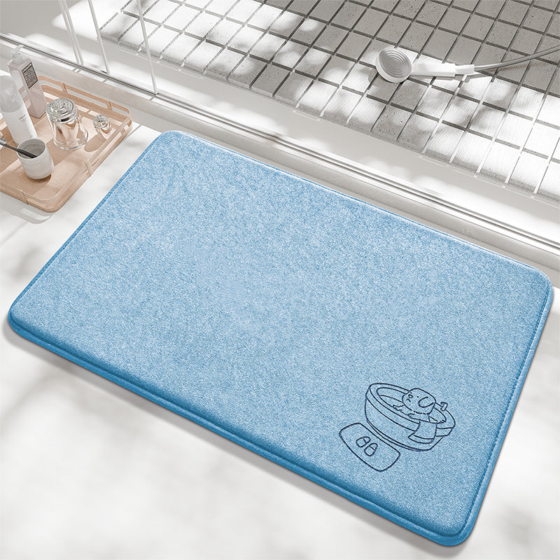 Playful Bunny Design Bath Mat Kalsten