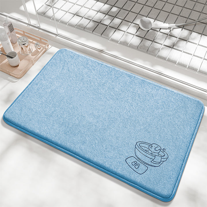 Playful Bunny Design Bath Mat Kalsten