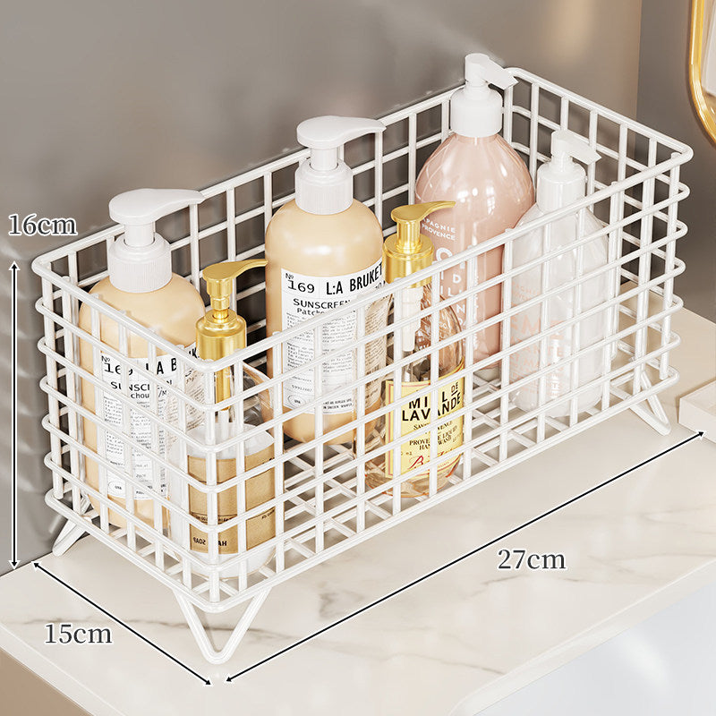 Metal Grid Countertop Dispenser Caddy with Elevated Wire Legs