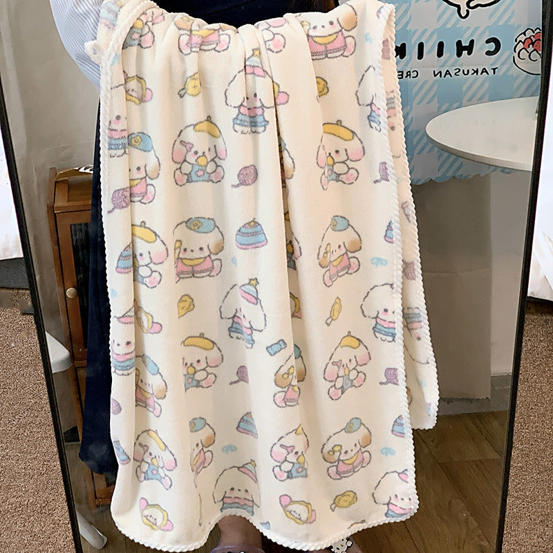 Cuddly blanket with playful animal motif Kalsten