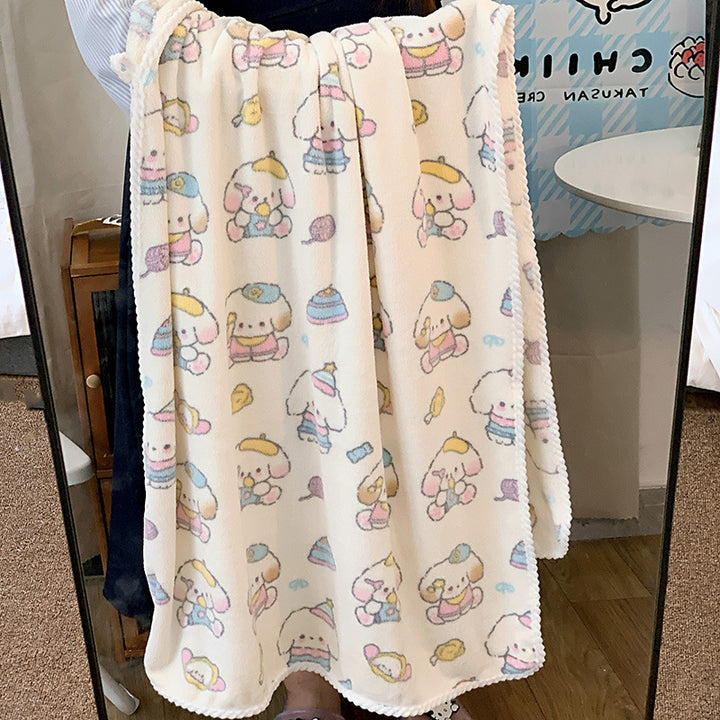 Cuddly blanket with playful animal motif Kalsten