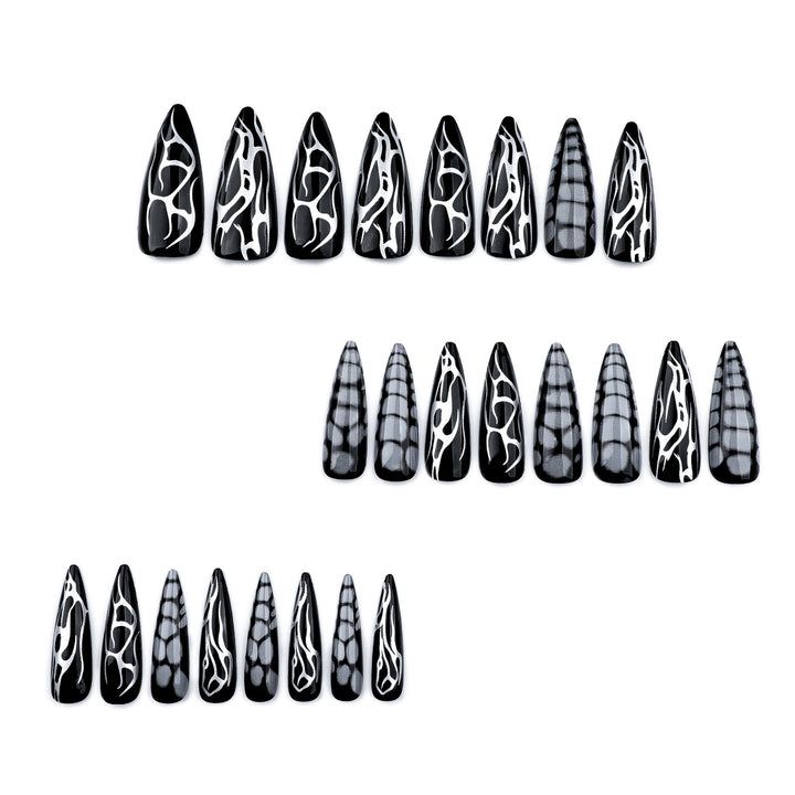 Artistic stiletto nails with modern structure design Kalsten