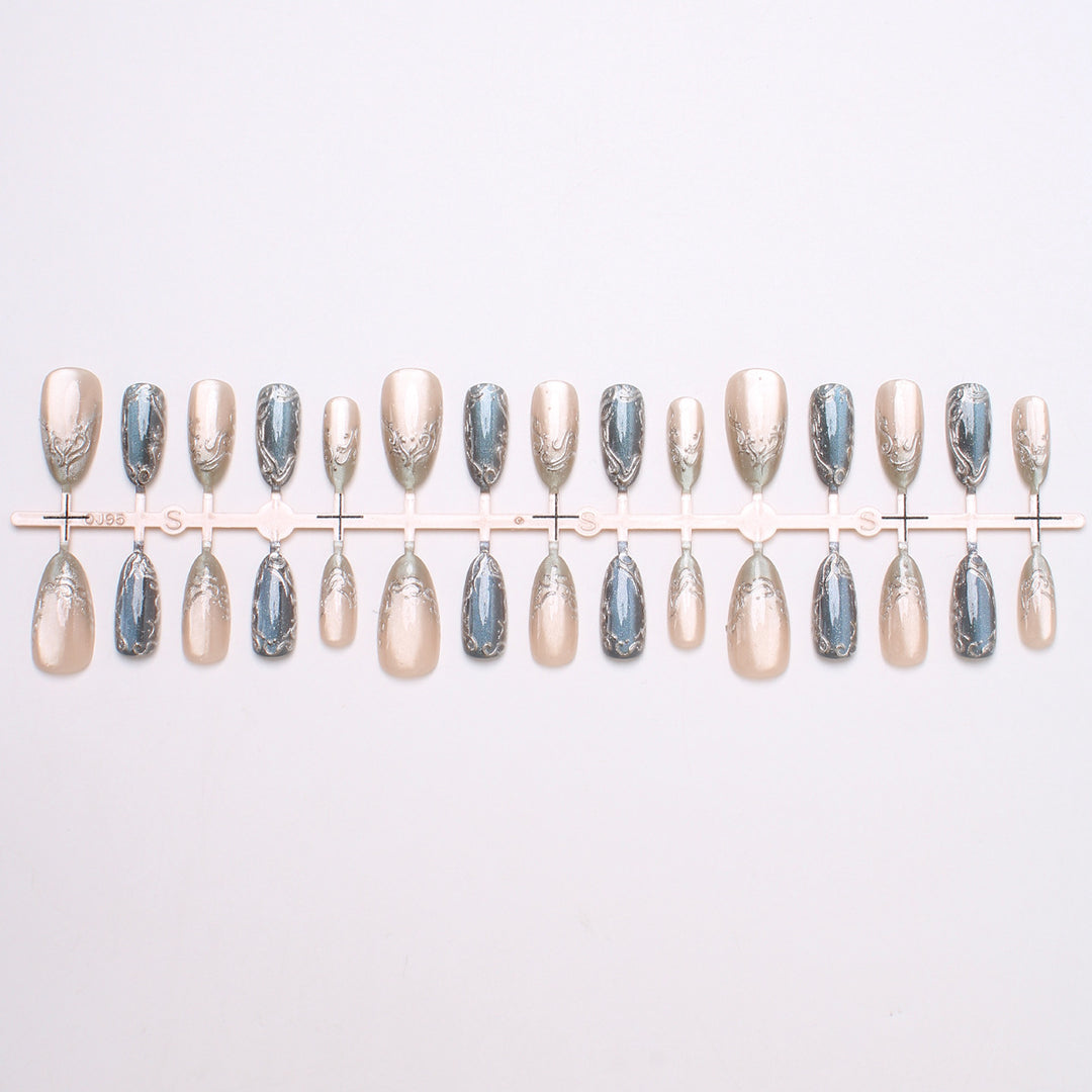 Elegant Glittering Press-On Nails Kalsten