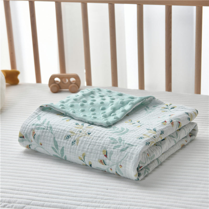 Plush Quilted Double-Sided Baby Blanket kalsten