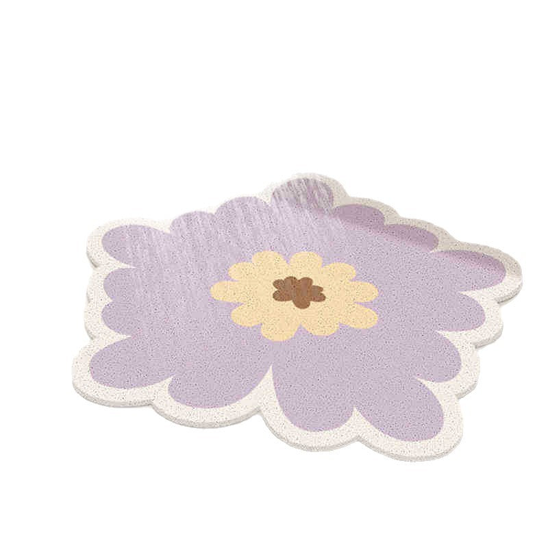 Floral Design Bath Mat Kalsten