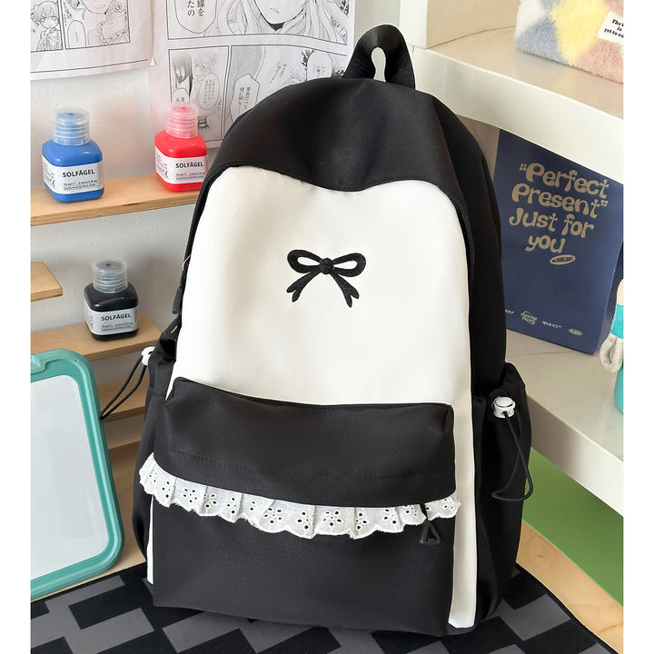 Decorative Bow-Embellished Casual Backpack Kalsten