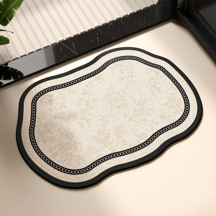 Elegant Floral Print Kitchen Mat