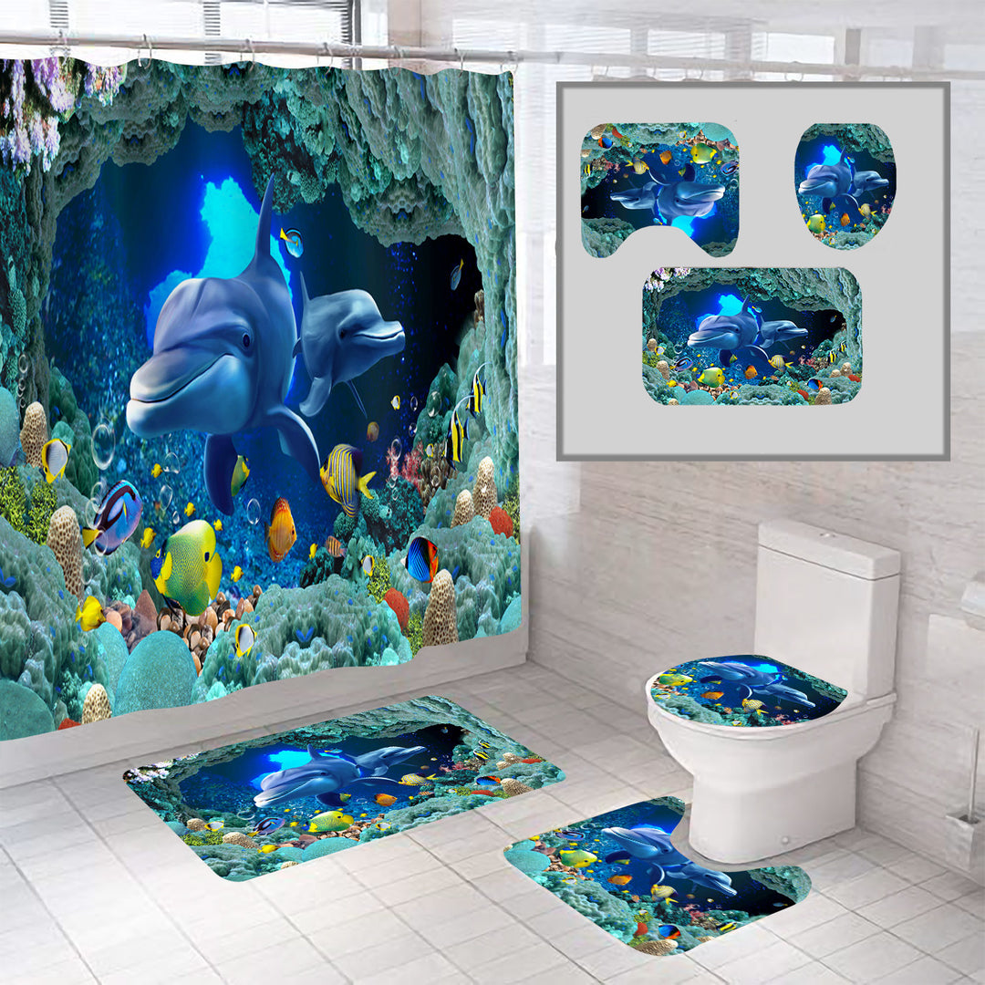 Dolphin-Themed Bathroom Decor Set Kalsten