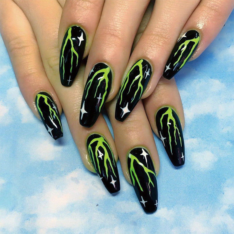 Creative Nail Art with Neon Motif Kalsten