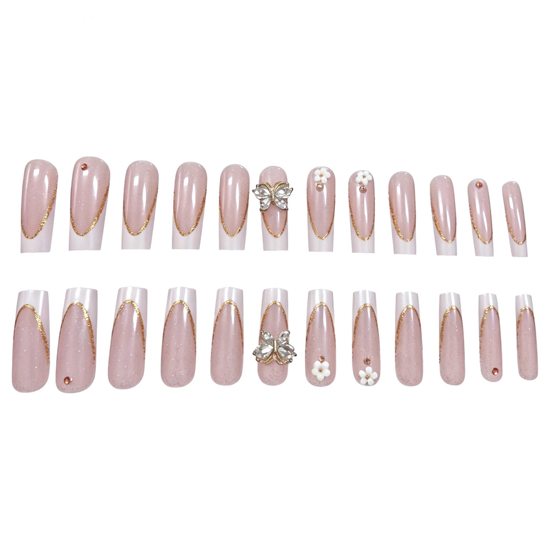 Elegant Floral Nail Art Extensions Kalsten