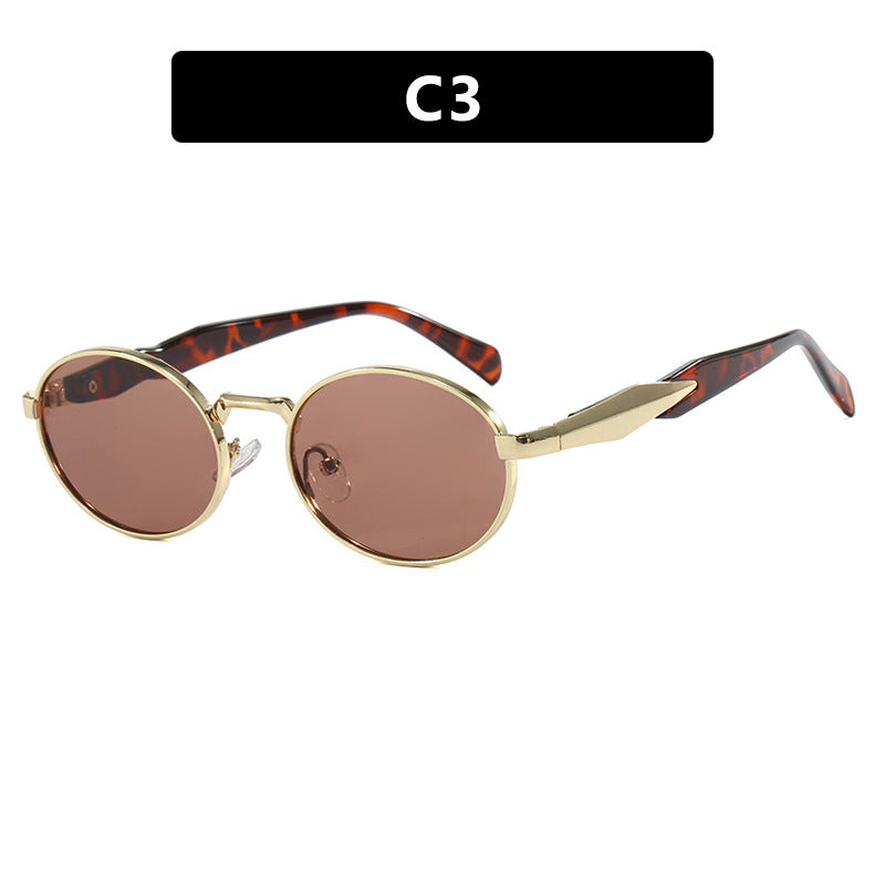 Women's designer sunglasses with unique oval frame and luxurious accents Kalsten