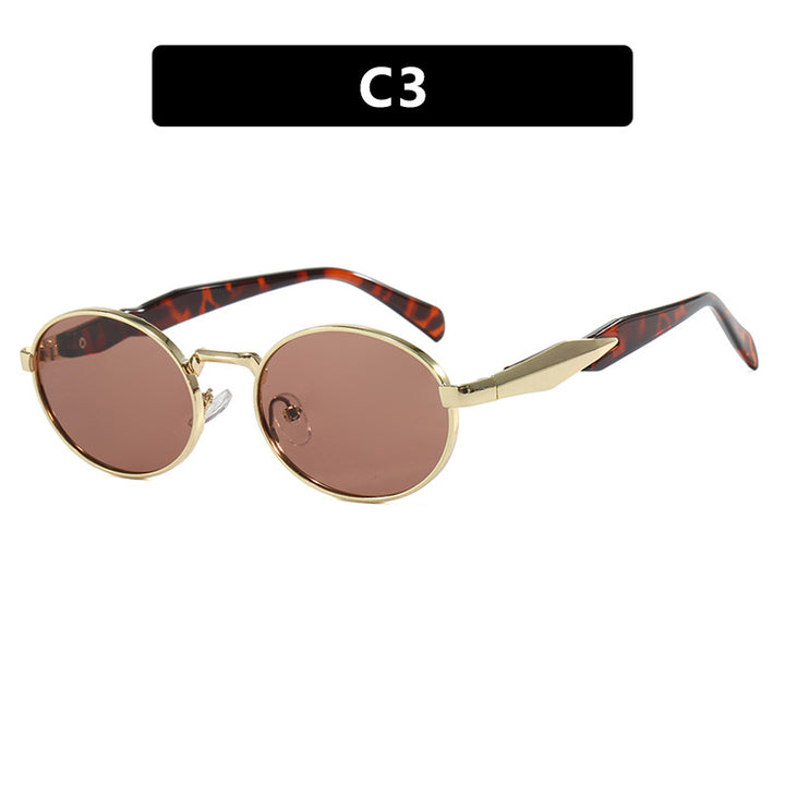 Women's designer sunglasses with unique oval frame and luxurious accents Kalsten