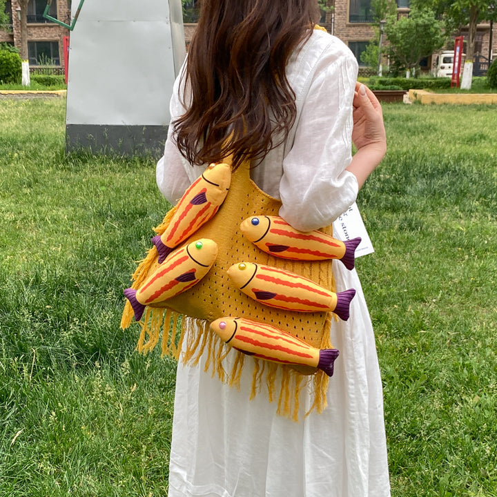 Novelty Fish-Themed Tote Bag