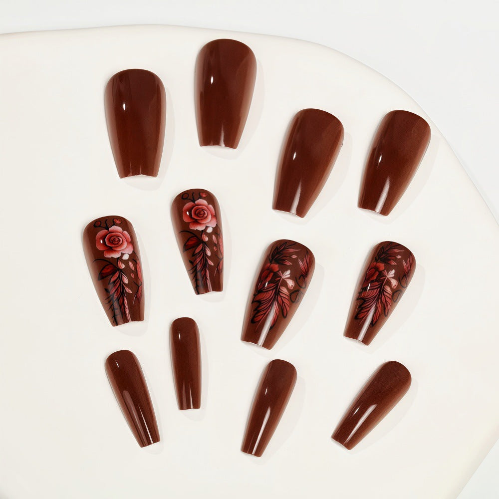 Artificial nails with floral accents Kalsten