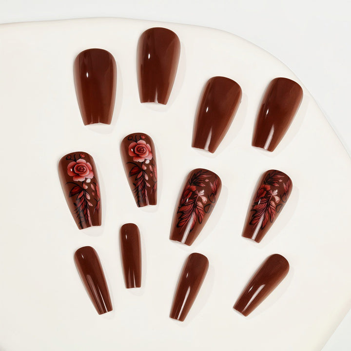 Artificial nails with floral accents Kalsten