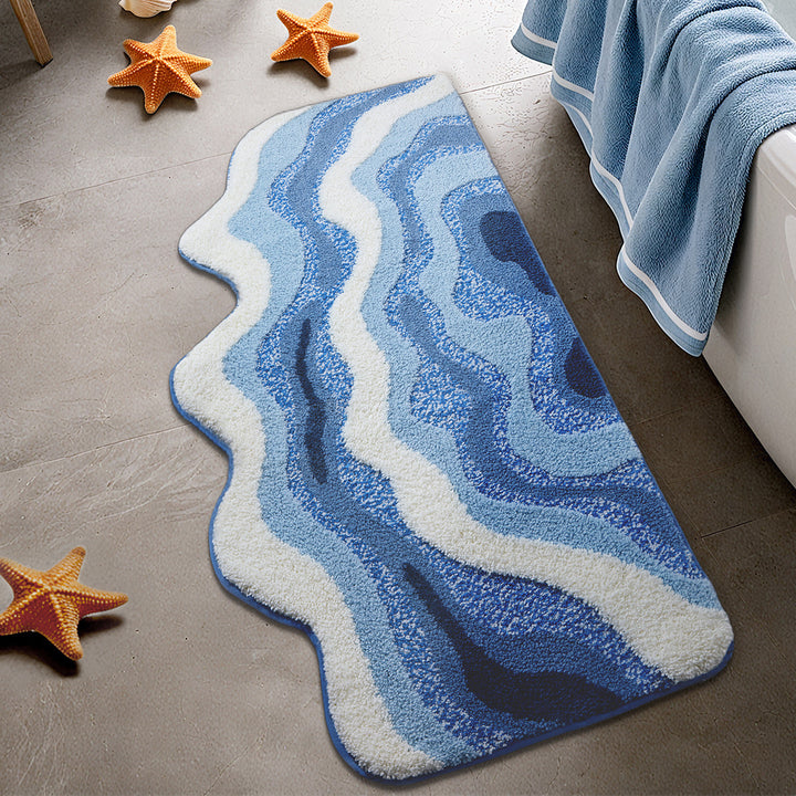 Coastal-Themed Plush Bath Mat Kalsten