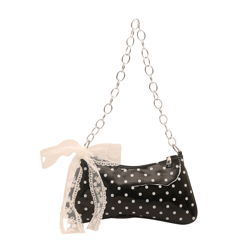 Charming Polka Dot Handheld Clutch