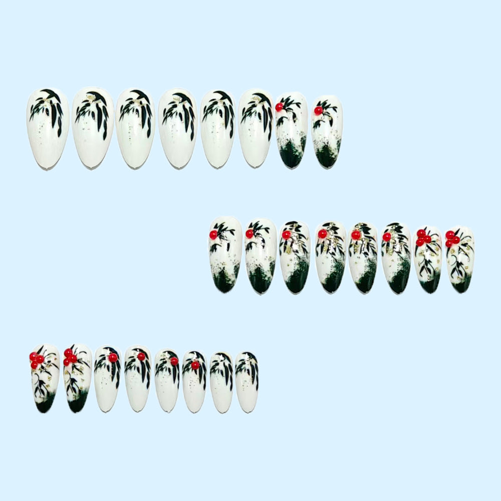 Artificial nails with festive flower design Kalsten