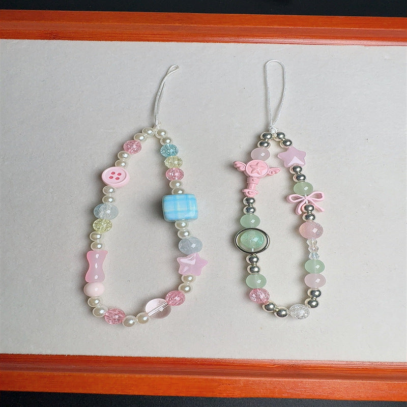 Whimsical Beaded Charm Keychain Kalsten