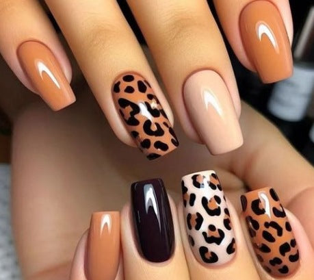 Trendy Leopard Print Nail Art Extensions Kalsten