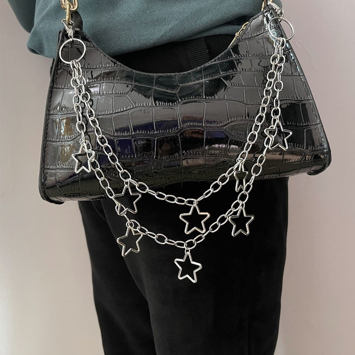 Fashionable chain belt with star pendants Kalsten