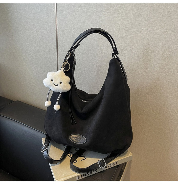 Soft Suede Slouchy Shoulder Bag
