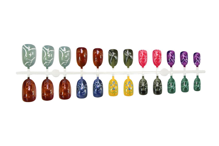 Art nail set with creative floral design and elegant accents Kalsten