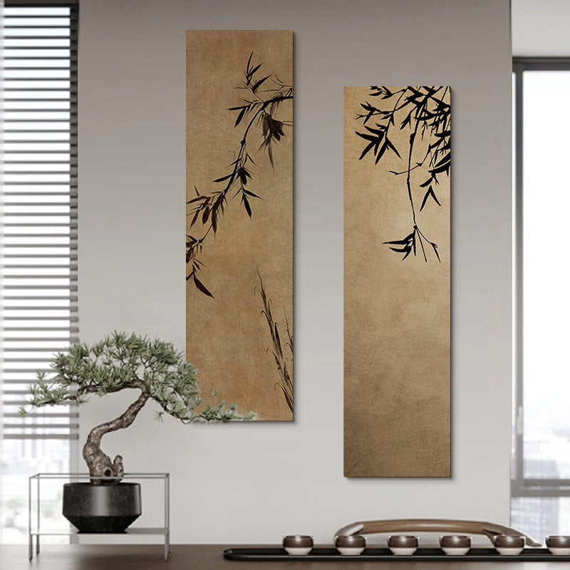 Abstract Bamboo-Inspired Wall Art