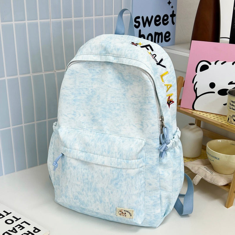 Casual Soft Fabric Backpack with Cute Charm Kalsten
