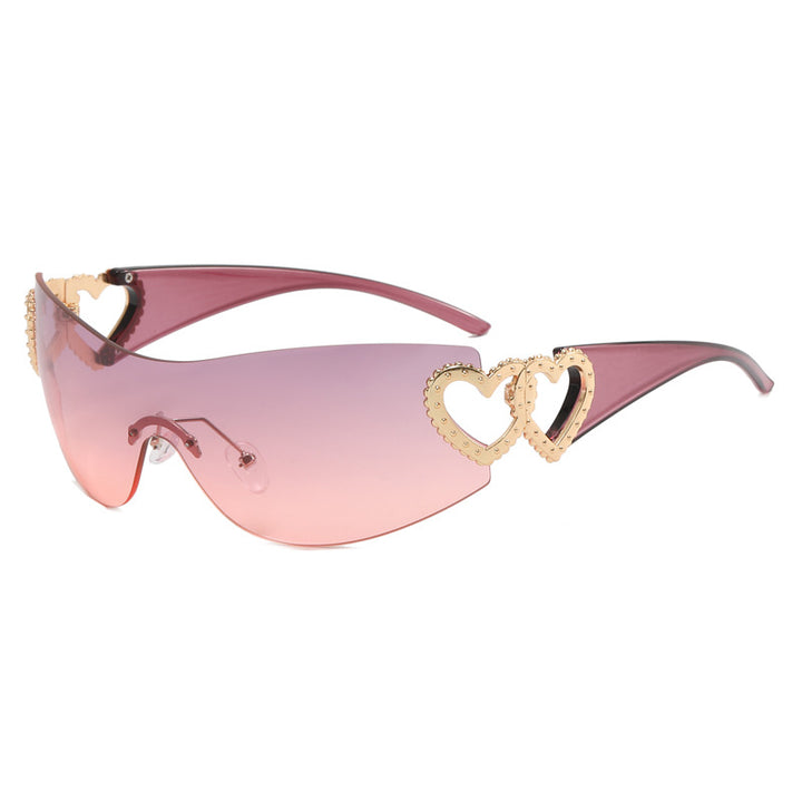 Ladies Fashion Sunglasses with Heart Applications Kalsten