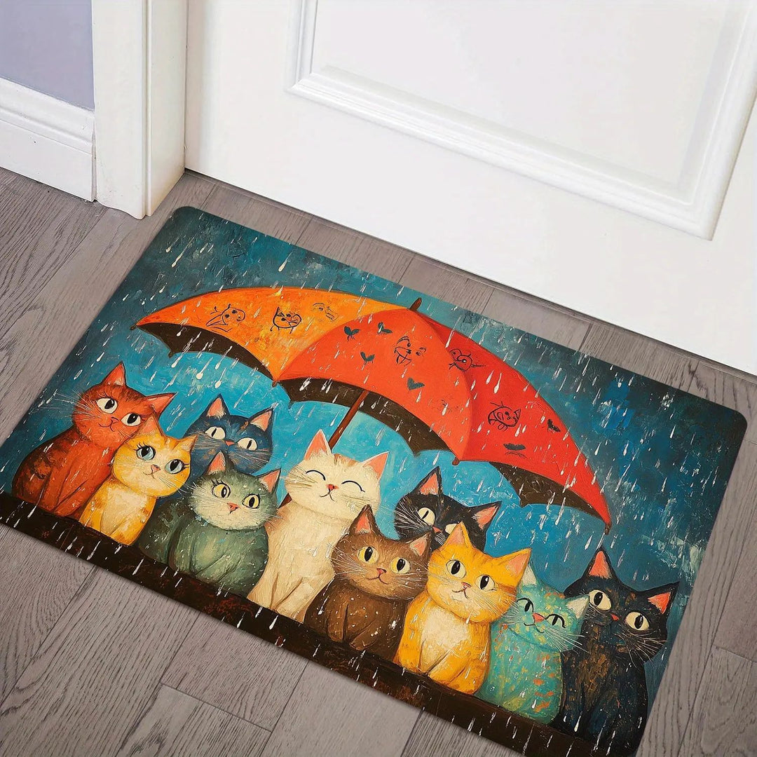 Decorative Bee-Themed Kitchen Mat