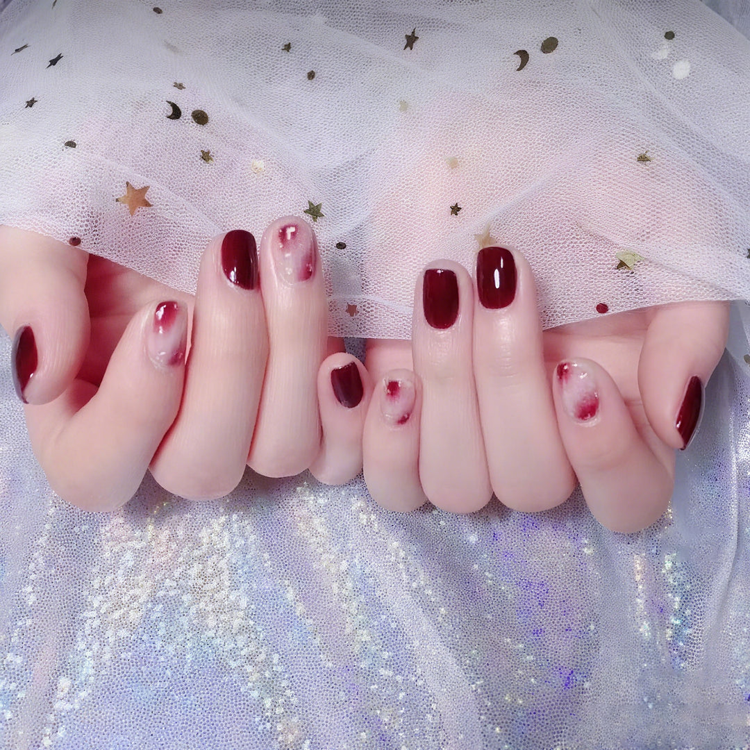 High-gloss artificial nails with rose effect Kalsten