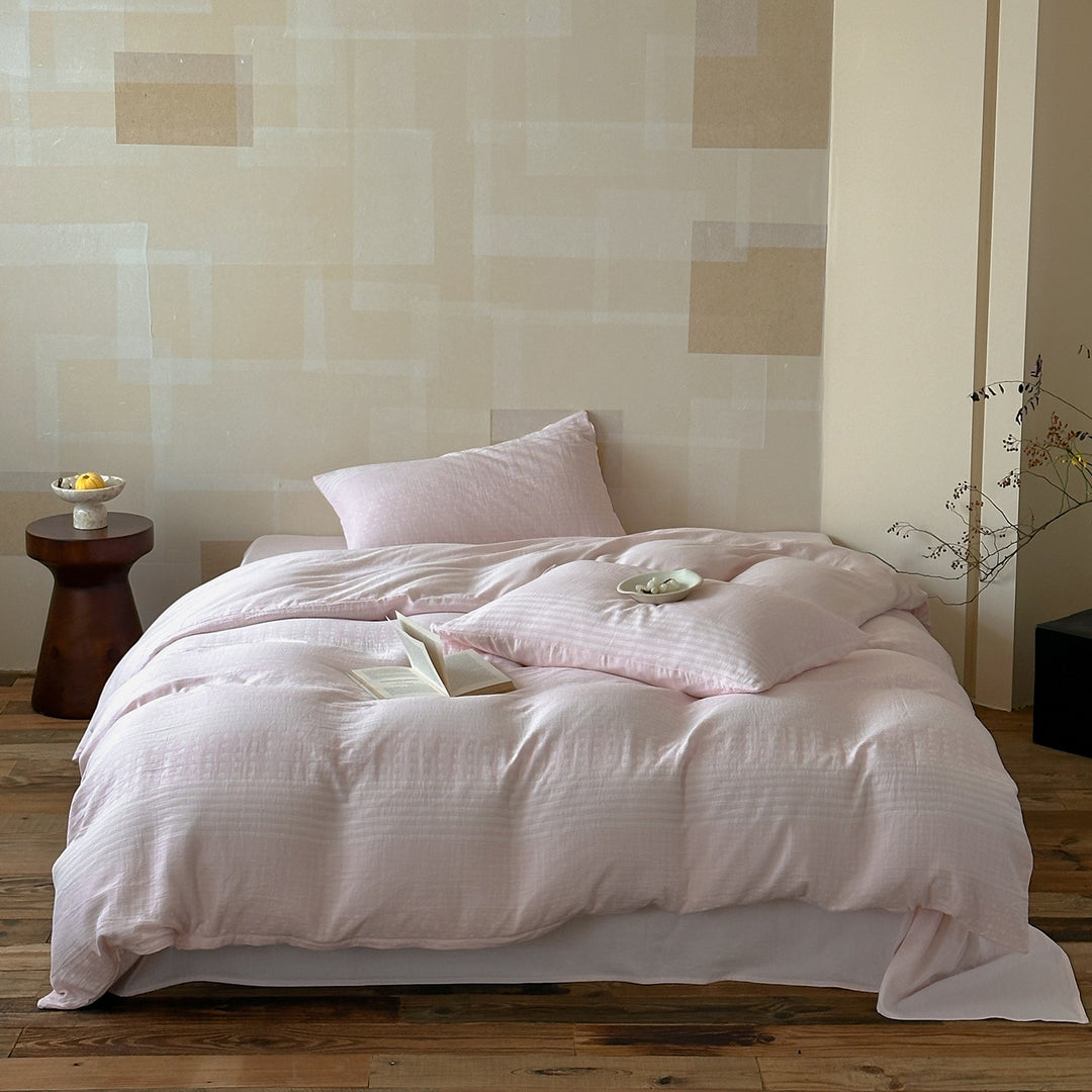 Bedding set made of double-layer cotton gauze with light duvet and pillowcase