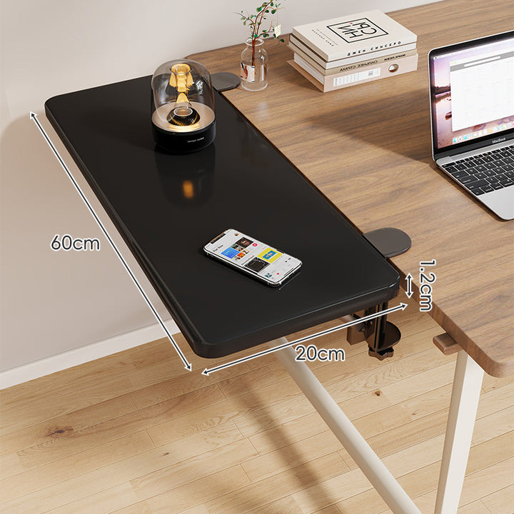 Clamp-On Adjustable Under-Desk Extension Work Surface