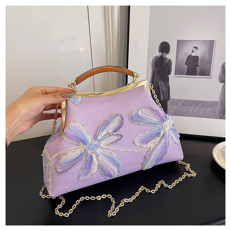 Embroidered Floral Handbag