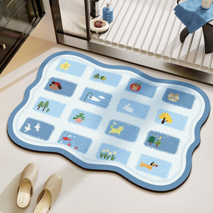 Floral Patterned Kitchen Mat