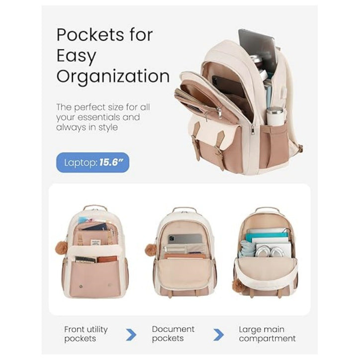More modern backpack with multiple compartments and stylish detail Kalsten