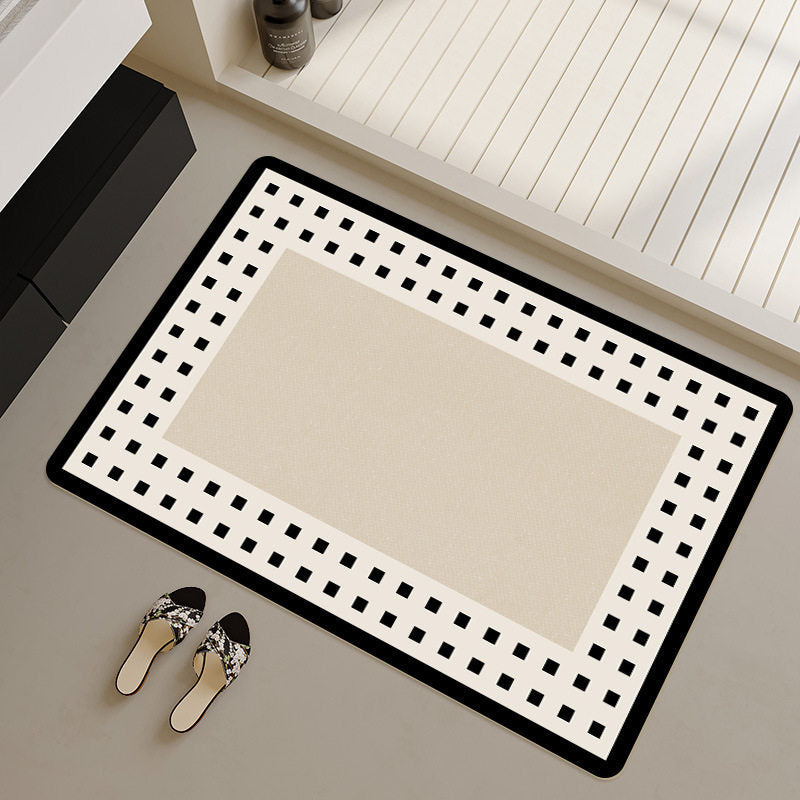 Stylish Geometric Patterned Bath Runner Kalsten