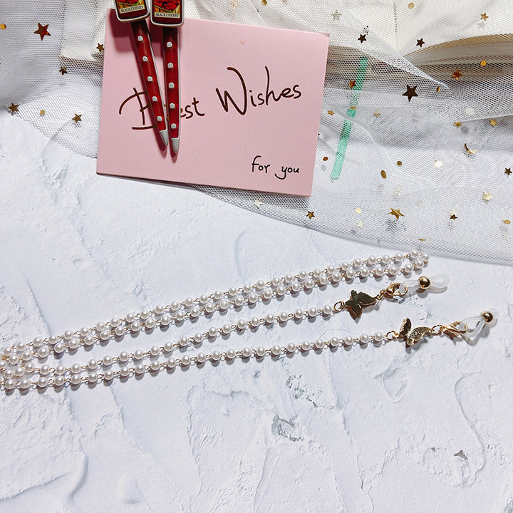 Pearl Glasses Holder Chain with Elegant Pendants Kalsten