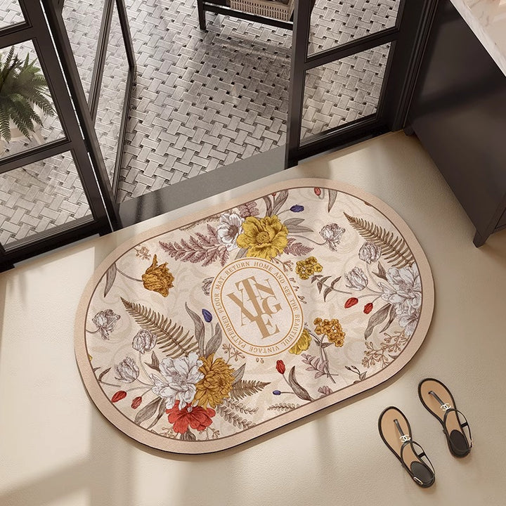 Floral Design Decorative Area Mat Kalsten