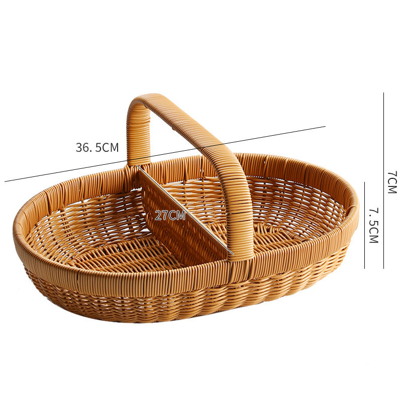Woven Picnic Basket with Divider Kalsten