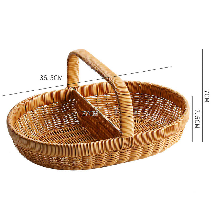 Woven Picnic Basket with Divider Kalsten