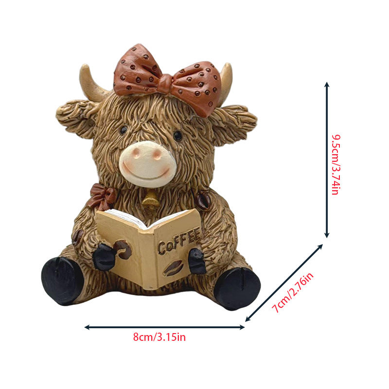 Decorative Highland Cattle Coffee Figure Kalsten