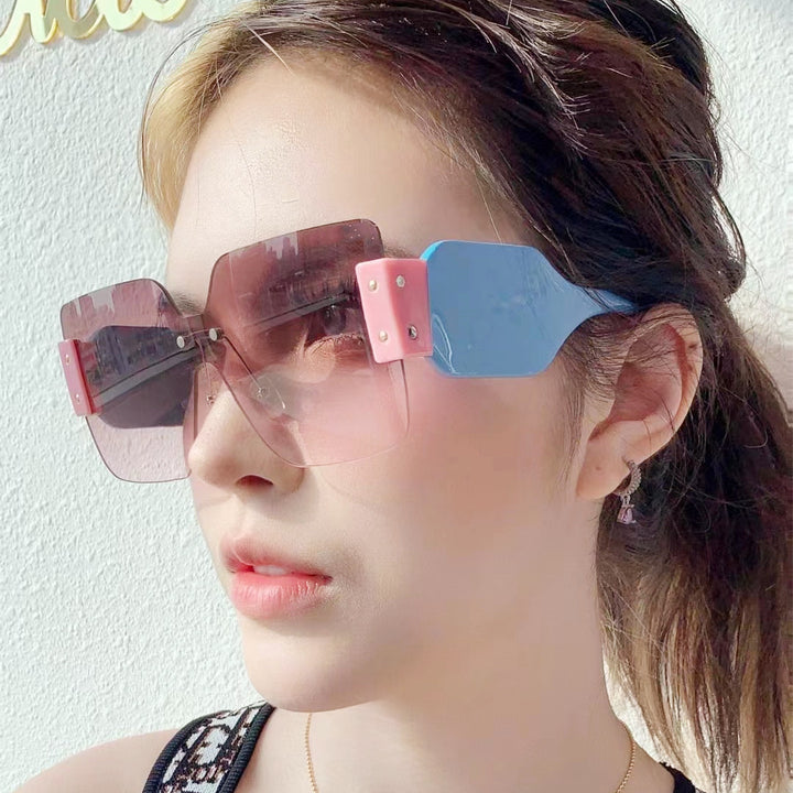 Women's fashionable flat sunglasses with creative design Kalsten