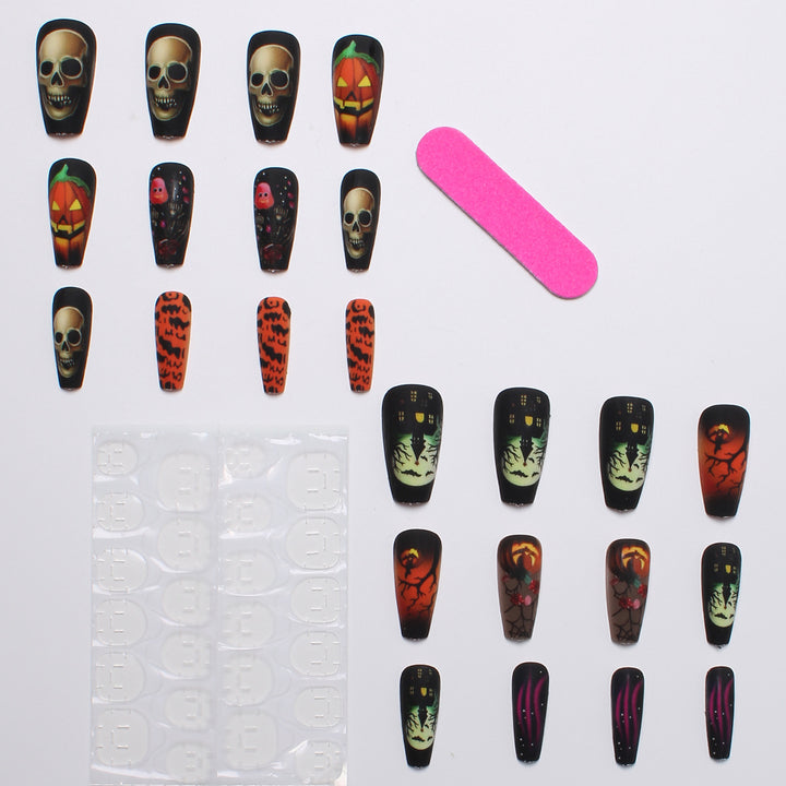 Acrylic nail set with creepy Halloween motif Kalsten